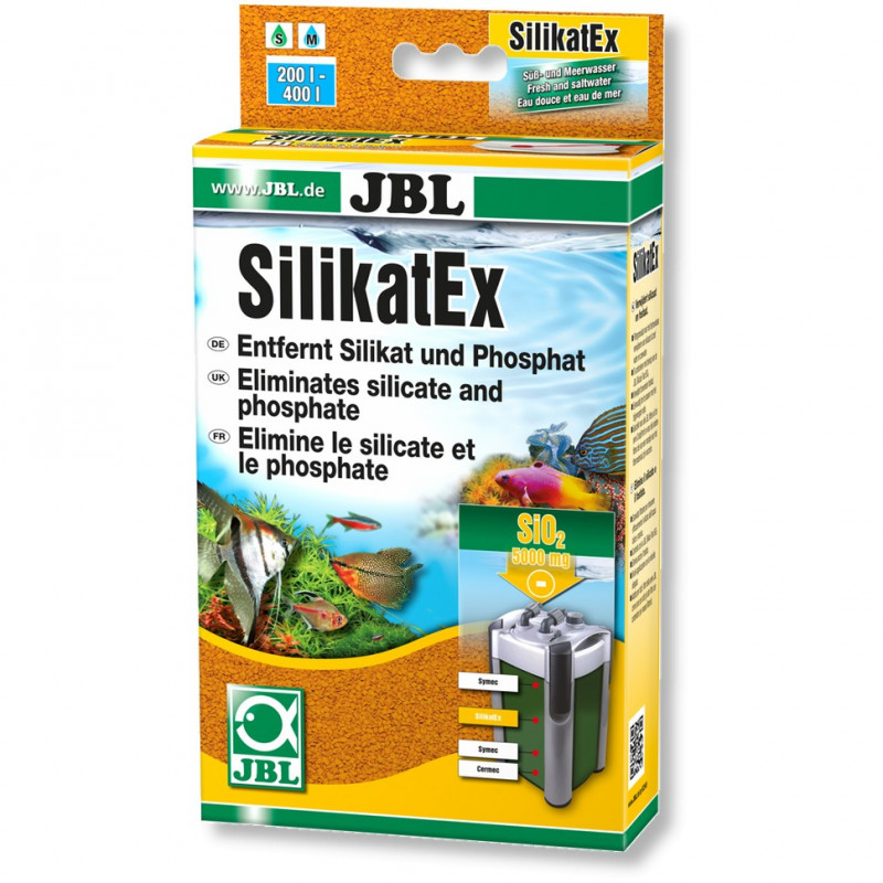 JBL SilikatEX élimination de l’acide silicique et des phosphates JBL SilikatEX élimination de l’acide silicique et des phosphates