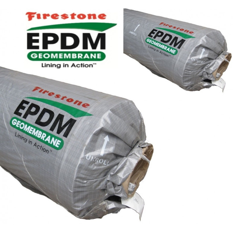 EPDM feuille pour étang découpe, 4.27 m / 1.00 mm, Firestone, noir