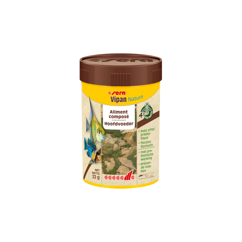 Sera Vipan Nature Aliment composé avec 4 % de farine d’insectes à effet prébiotique Sera Vipan Nature Aliment composé avec 4 % de farine d’insectes à effet prébiotique